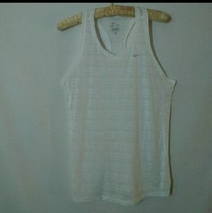 Nike Size L sheer striped athletic tank NWOT